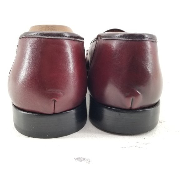 Nordstrom KAPPA Brown Leather Woven Tassel  Slip On Shoes Loafers Men's Sz 9D - Picture 2 of 11